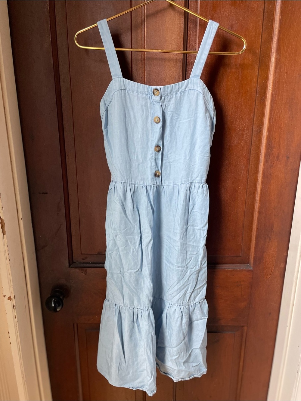 Love Tree women's small sleeveless light blue dress